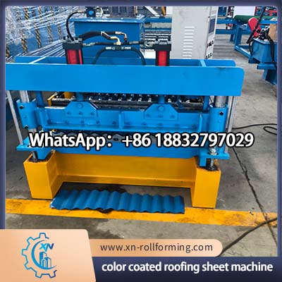 High efficiency color coated roofing sheet roll forming machine for metal roof panel production