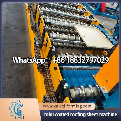 Automatic color coated roofing sheet machine manufacturing PPGI roofing panels