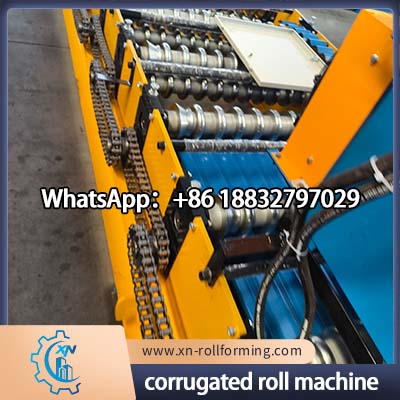 Industrial corrugated metal sheet machine for roof panel manufacturing