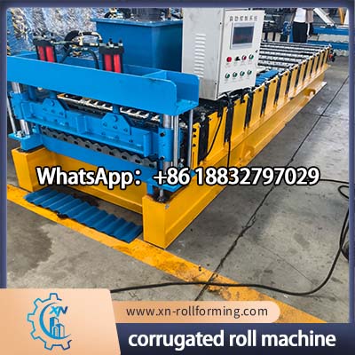Automatic corrugated roll machine for galvanized steel roofing sheet production
