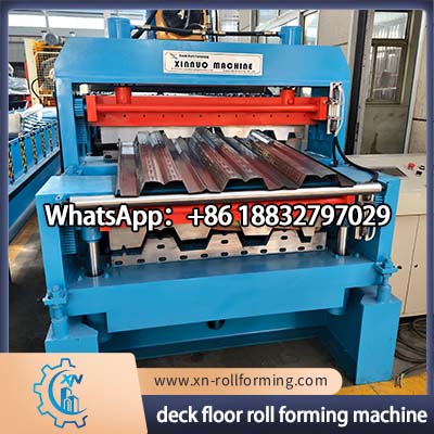 Automatic deck floor roll forming machine for steel decking production