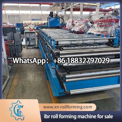 Metal roofing sheet production line with customized IBR profile forming