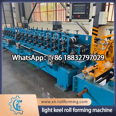 Hydraulic cutting light keel roll forming machine for construction ceiling frame production