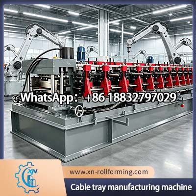 PLC controlled cable tray making machine for electrical cable management systems