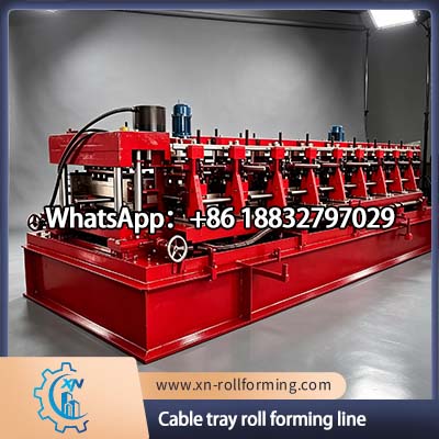 PLC controlled cable tray roll forming line for electrical cable management systems