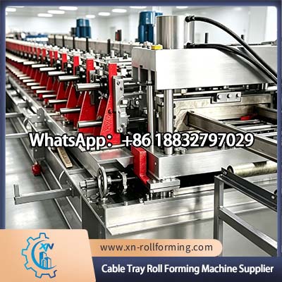 Automatic cable tray production line with hydraulic punching and roll forming technology