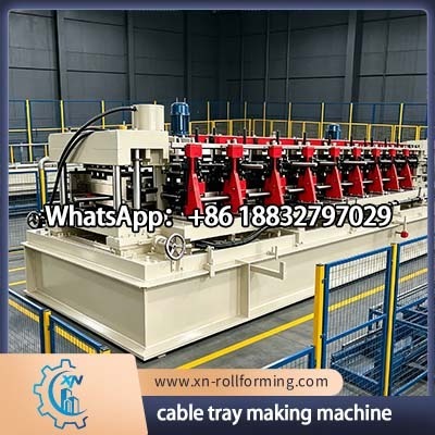 PLC controlled cable tray manufacturing machine for galvanized steel cable trays