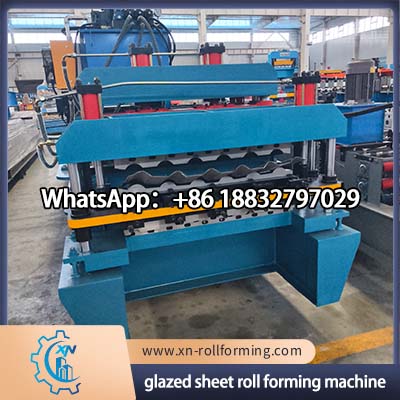 High Precision Glazed Sheet Roll Forming Machine for Metal Roof Tile Panel Manufacturing Production Line