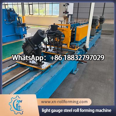 High Precision Light Gauge Steel Roll Forming Machine for C Purlin U Channel Metal Frame Construction Material Manufacturing Line