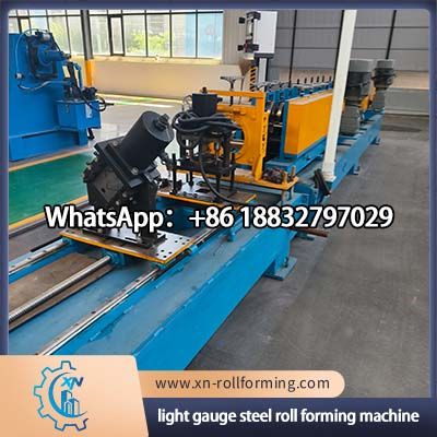 High Precision Light Gauge Steel Roll Forming Machine for C Purlin U Channel Metal Frame Construction Material Manufacturing Line